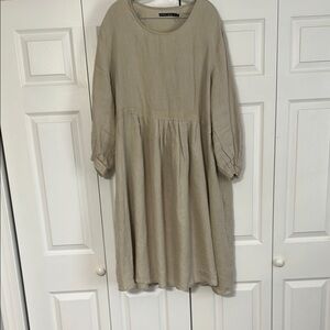Gudrun Sjoden Long Sleeve Dress in Beige